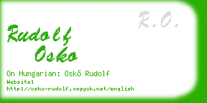 rudolf osko business card